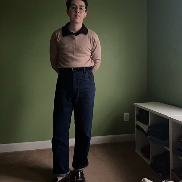 Used Good Condition Old Navy oatmeal size S v neck sweater cotton cashmere blend - Picture 4 of 5